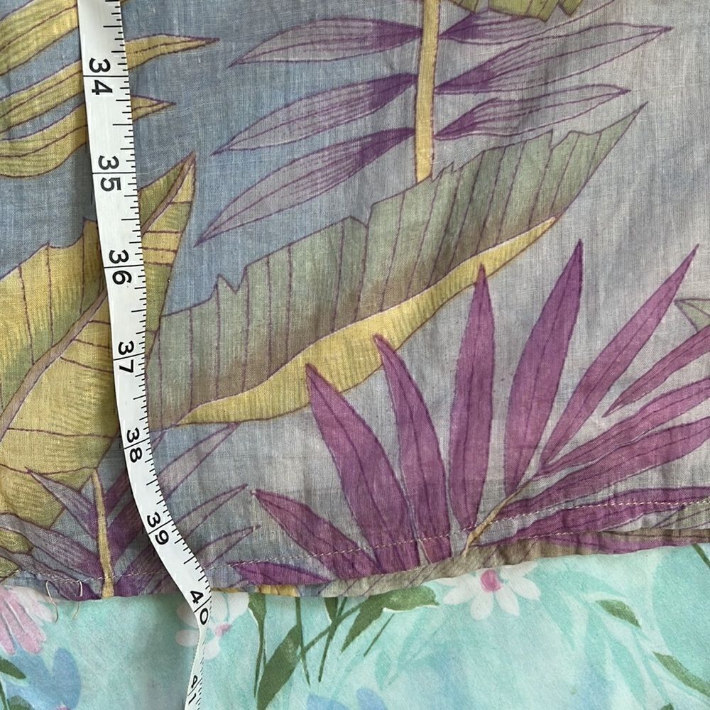 Vintage Panache Banana Leaf Pastel Cotton Embroidered Dress - Picture 11 of 16
